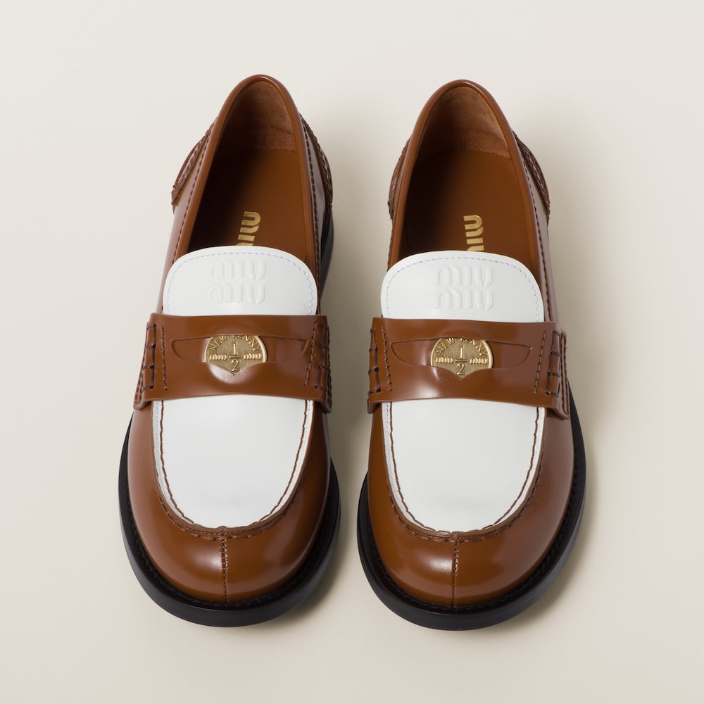 Leather penny loafers