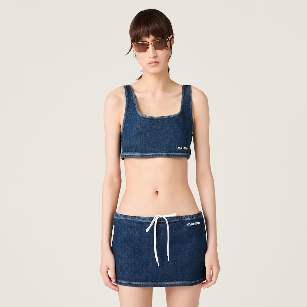 Stretch denim top