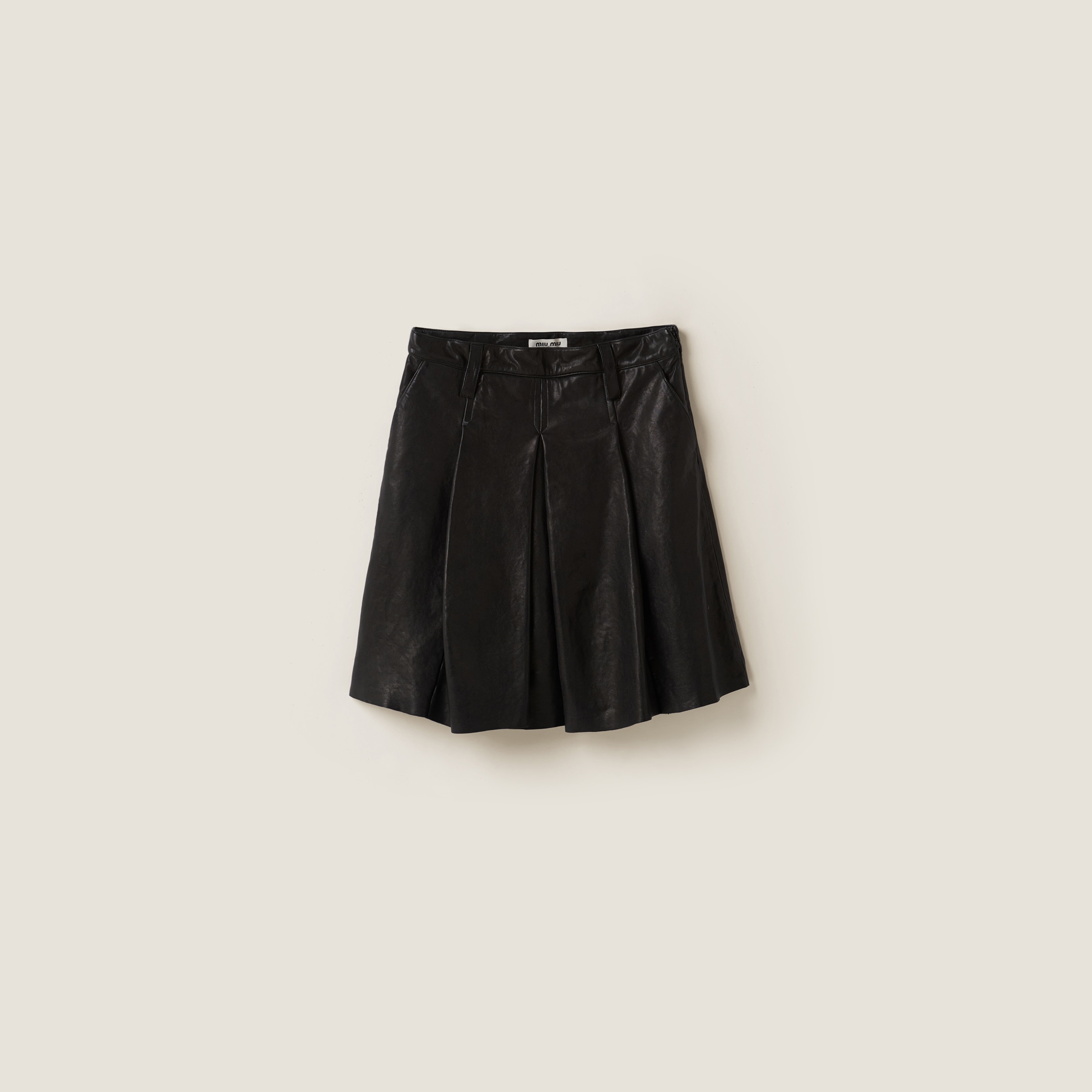 Nappa leather skirt