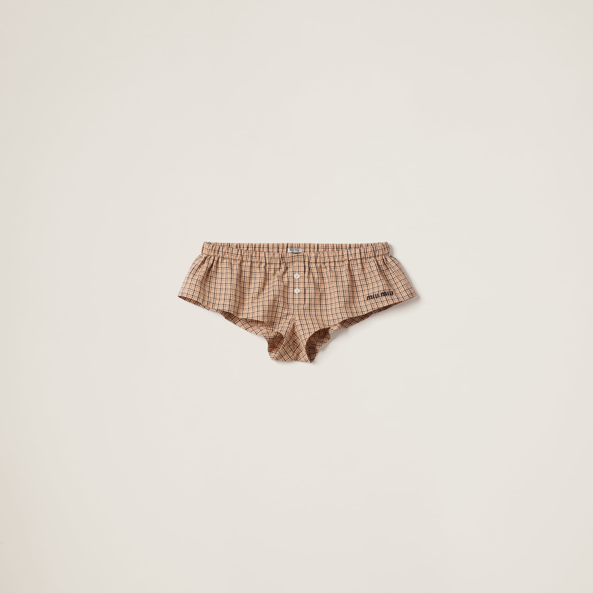 Checked boxer shorts