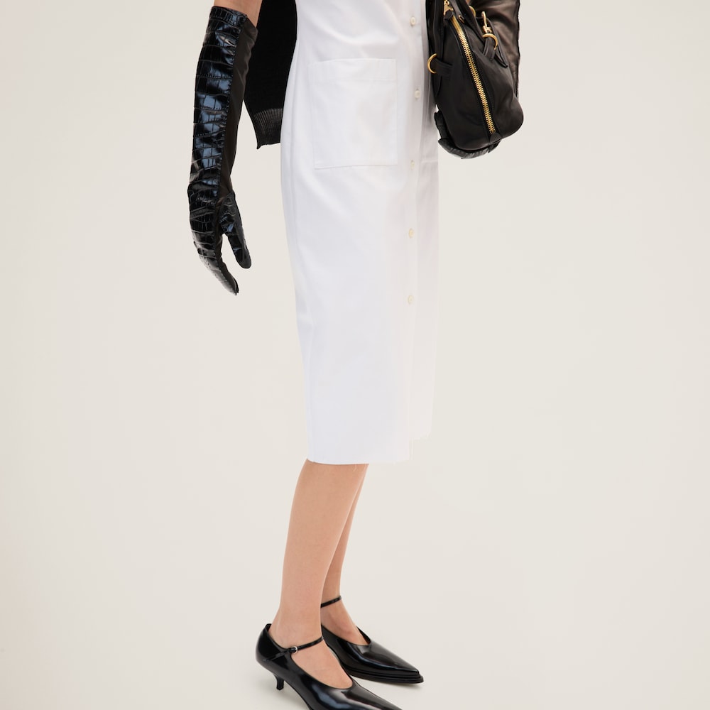Poplin and jersey dress