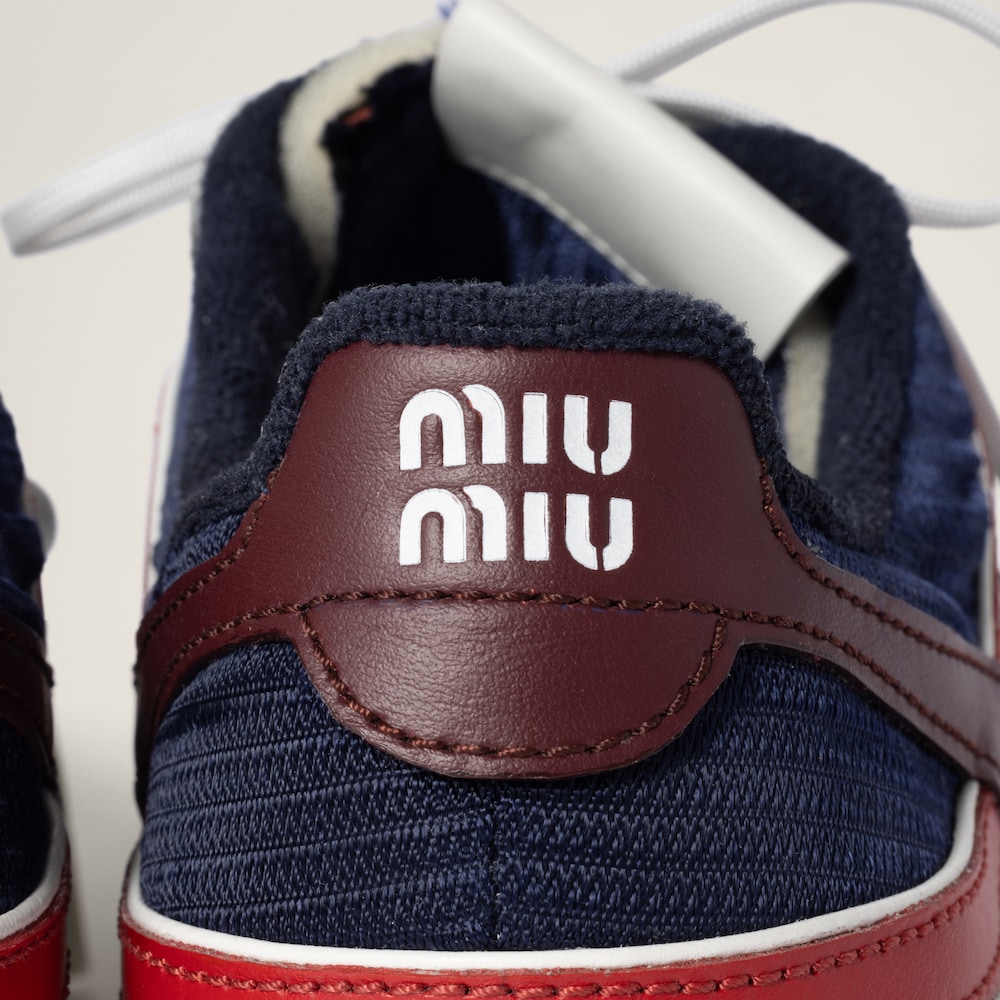 Gymnasium technical fabric and suede sneakers