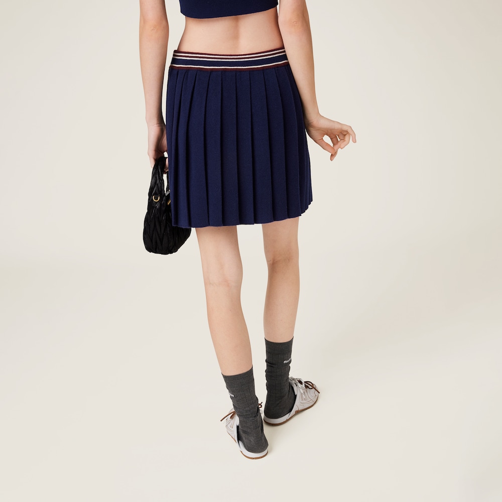 Wool and cashmere skirt