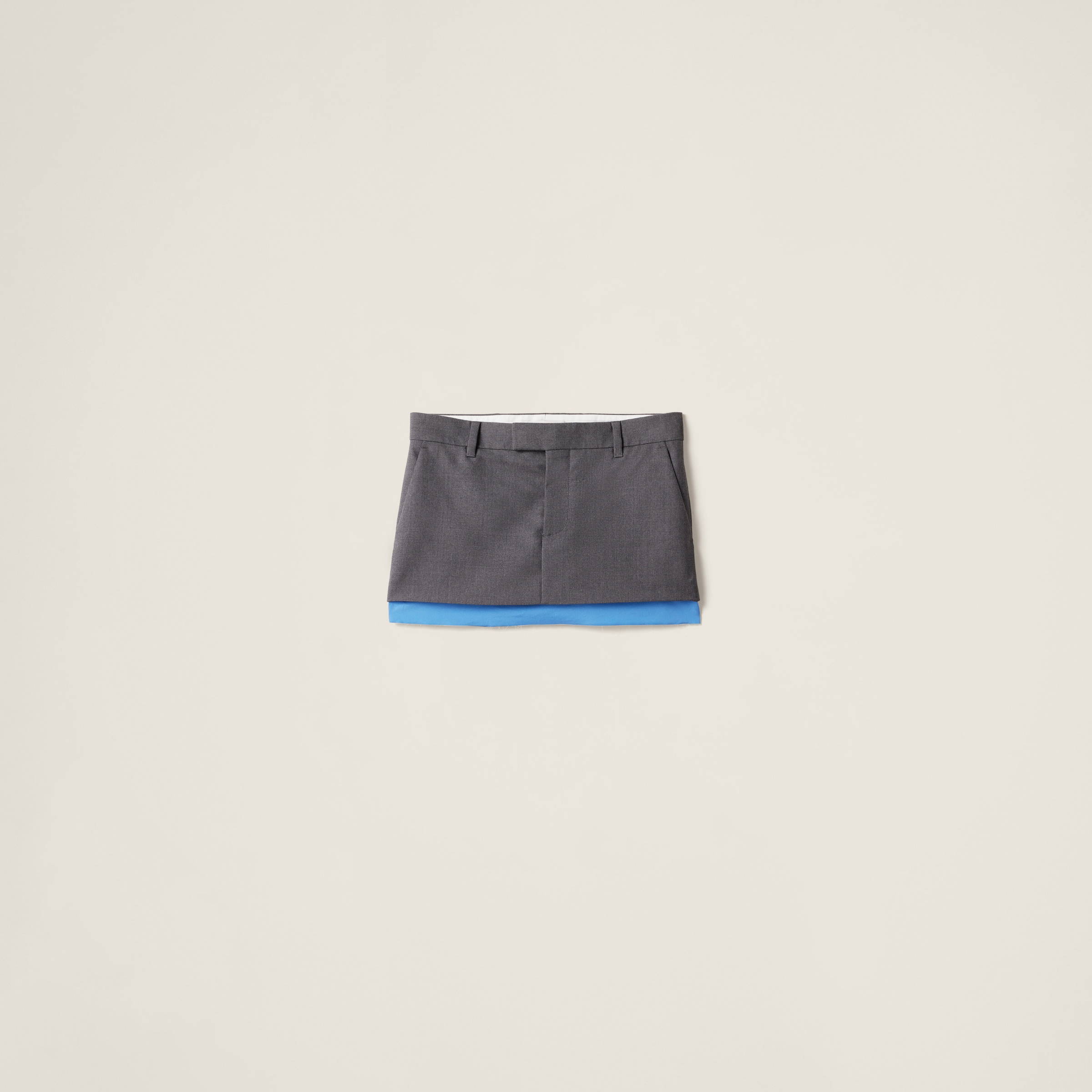 Gabardine miniskirt