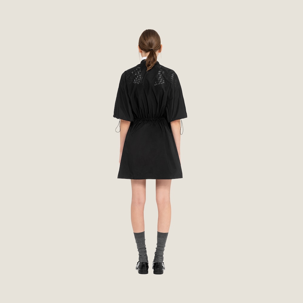 Technical silk mini-dress