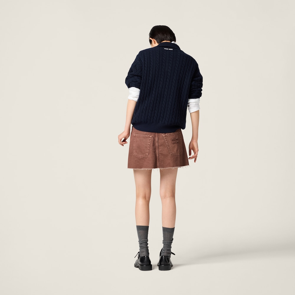 Bull denim miniskirt