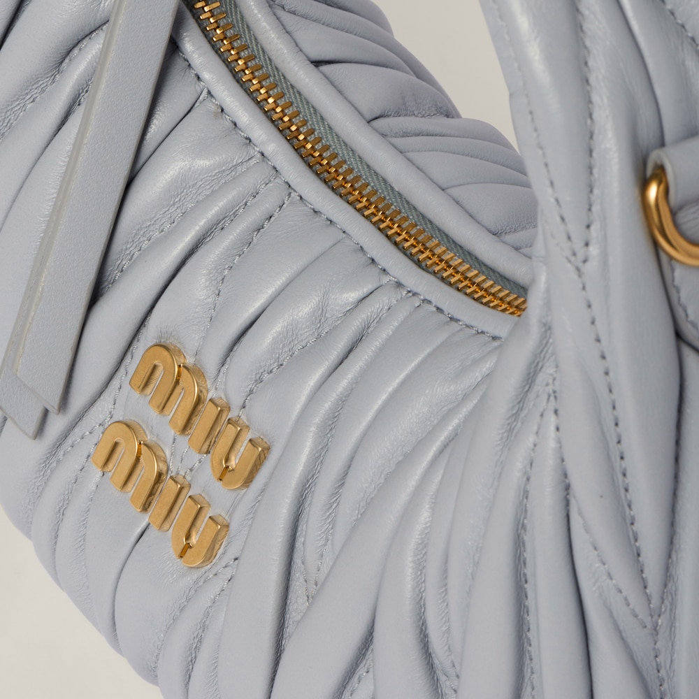 Wander matelassé nappa leather hobo mini-bag