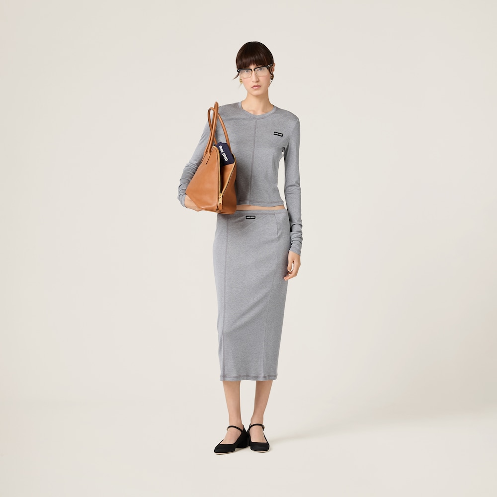 Jersey and silk skirt