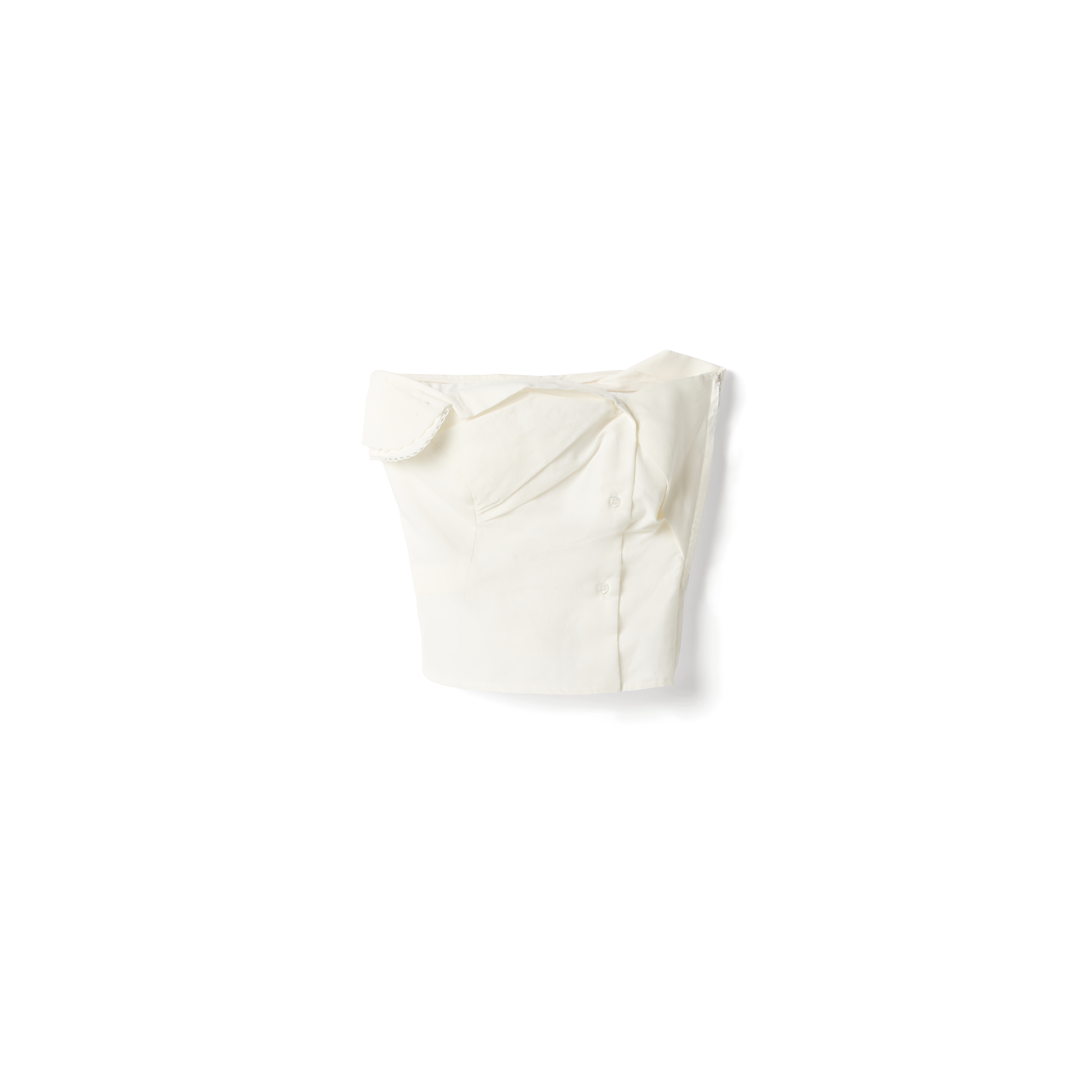 Slubbed poplin top