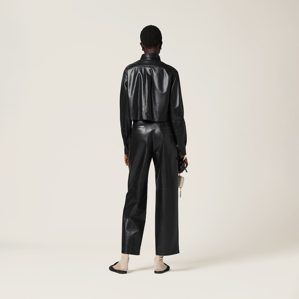 Nappa leather pants