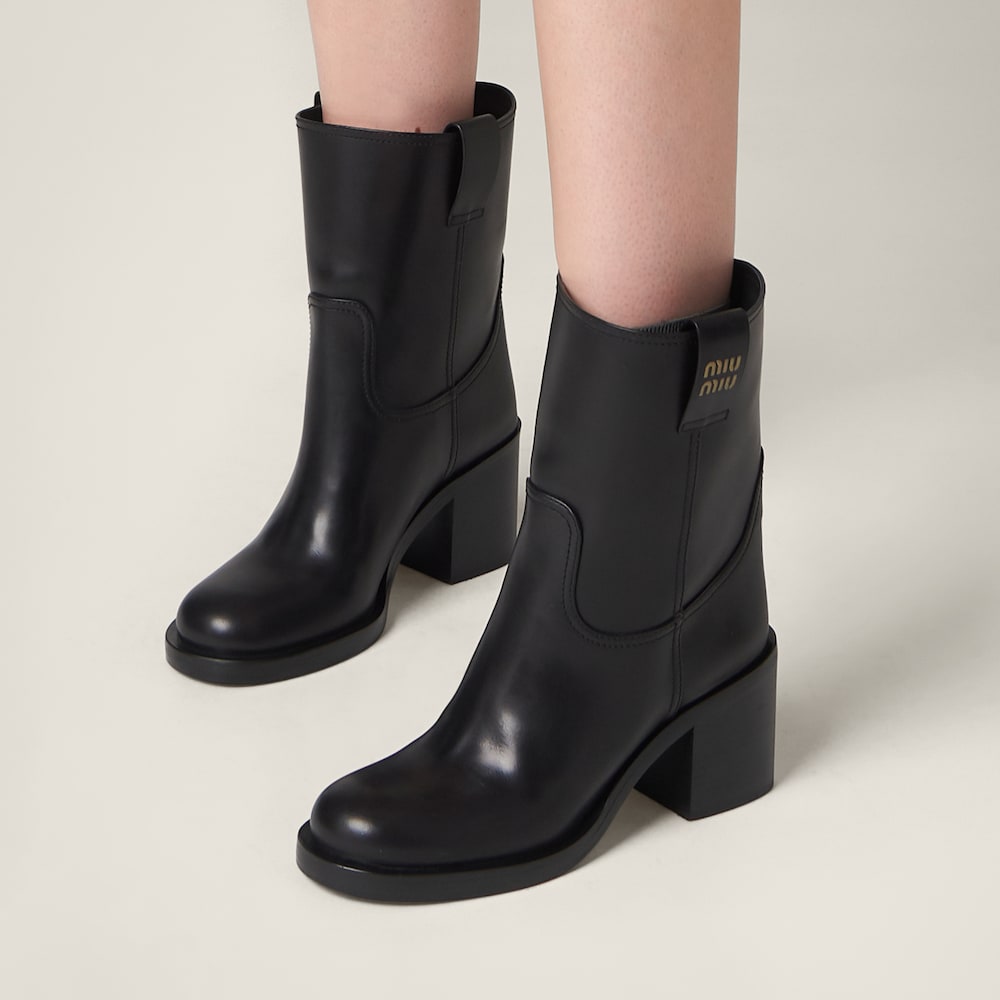 Leather booties