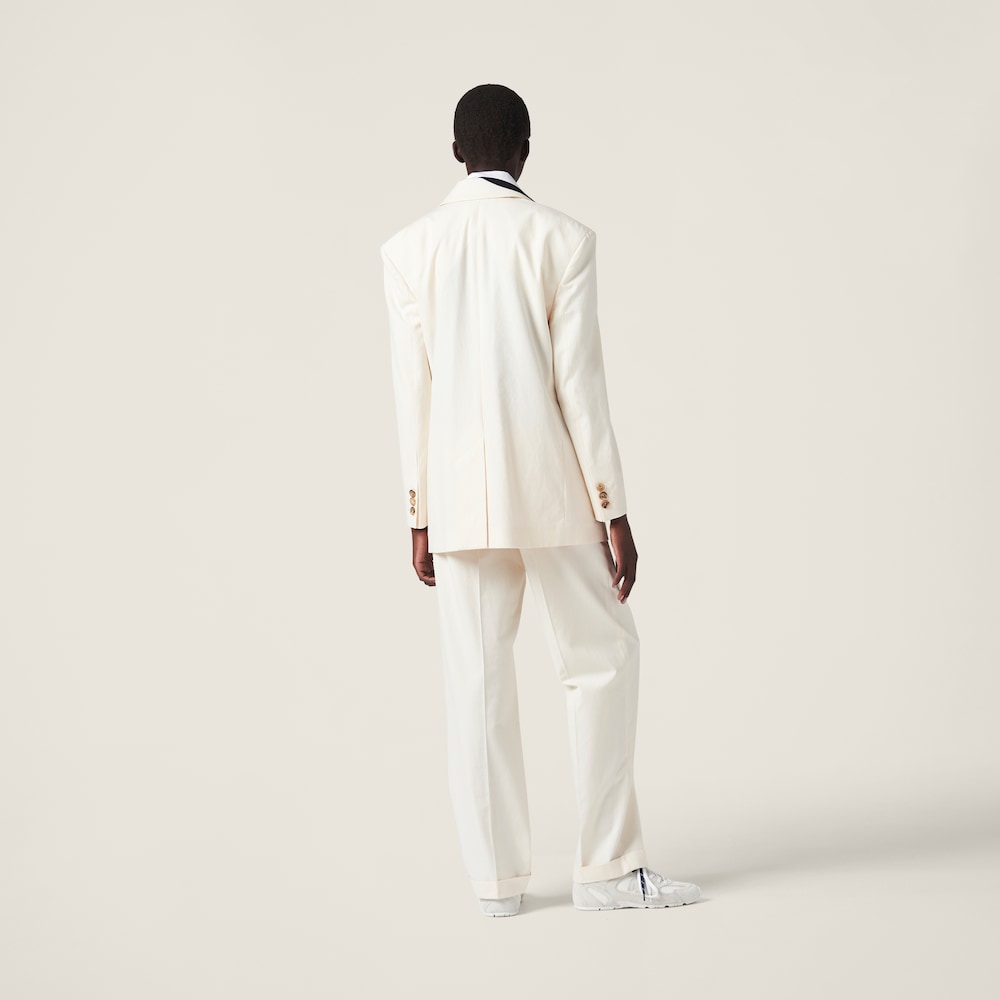 Single-breasted canvas jacket