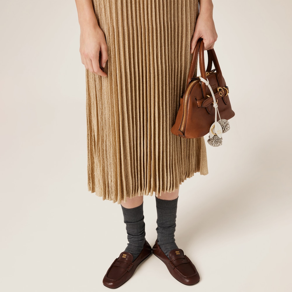 Lamé polo dress