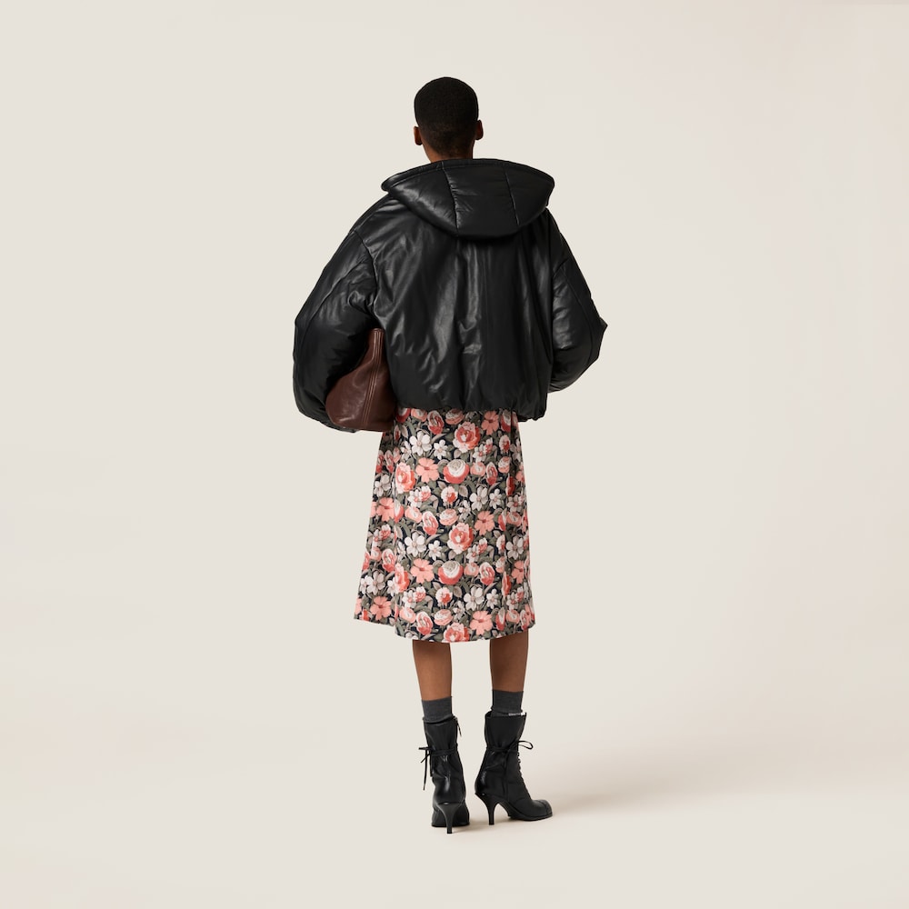 Padded nappa leather jacket