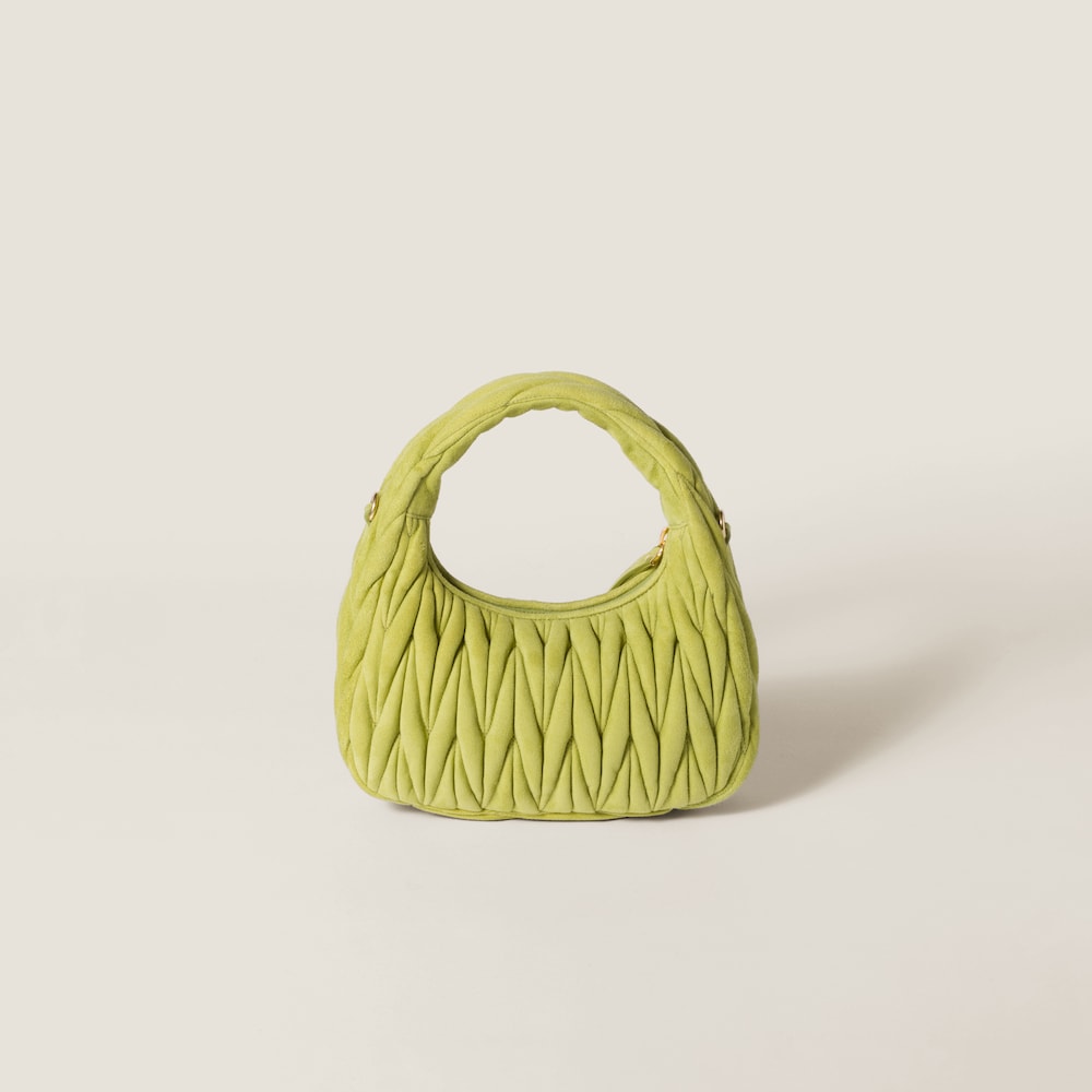 Wander matelassé suede bag