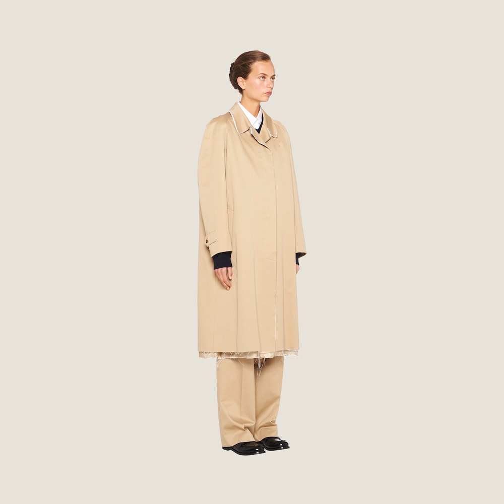 Single-breasted chino coat