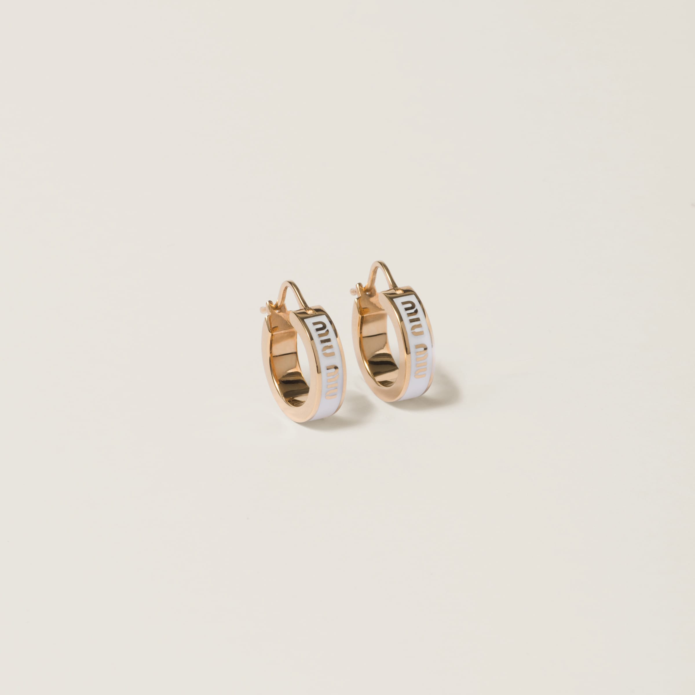 Enameled metal earrings