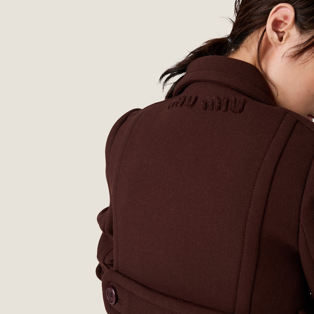 Double-breasted natté jacket