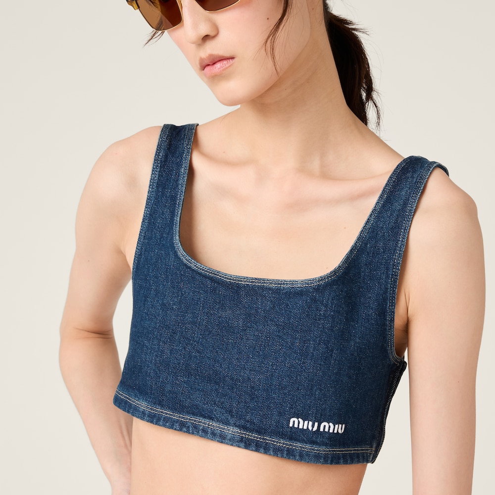 Stretch denim top