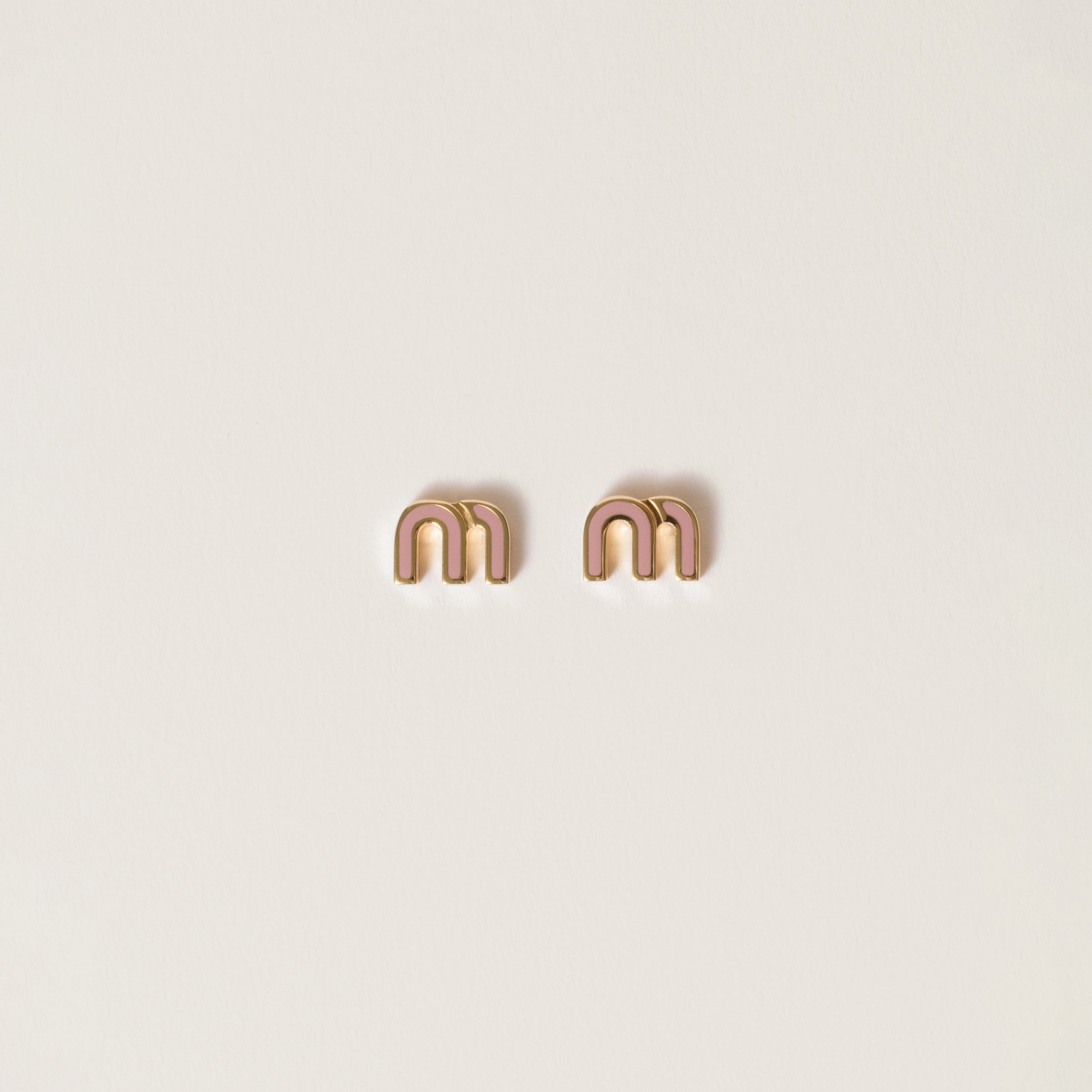 Enameled metal earrings