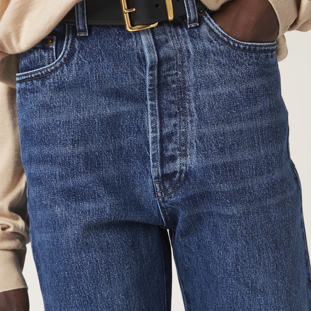 Flared denim jeans