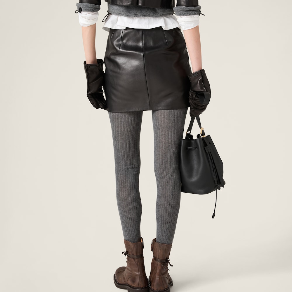 Leather miniskirt
