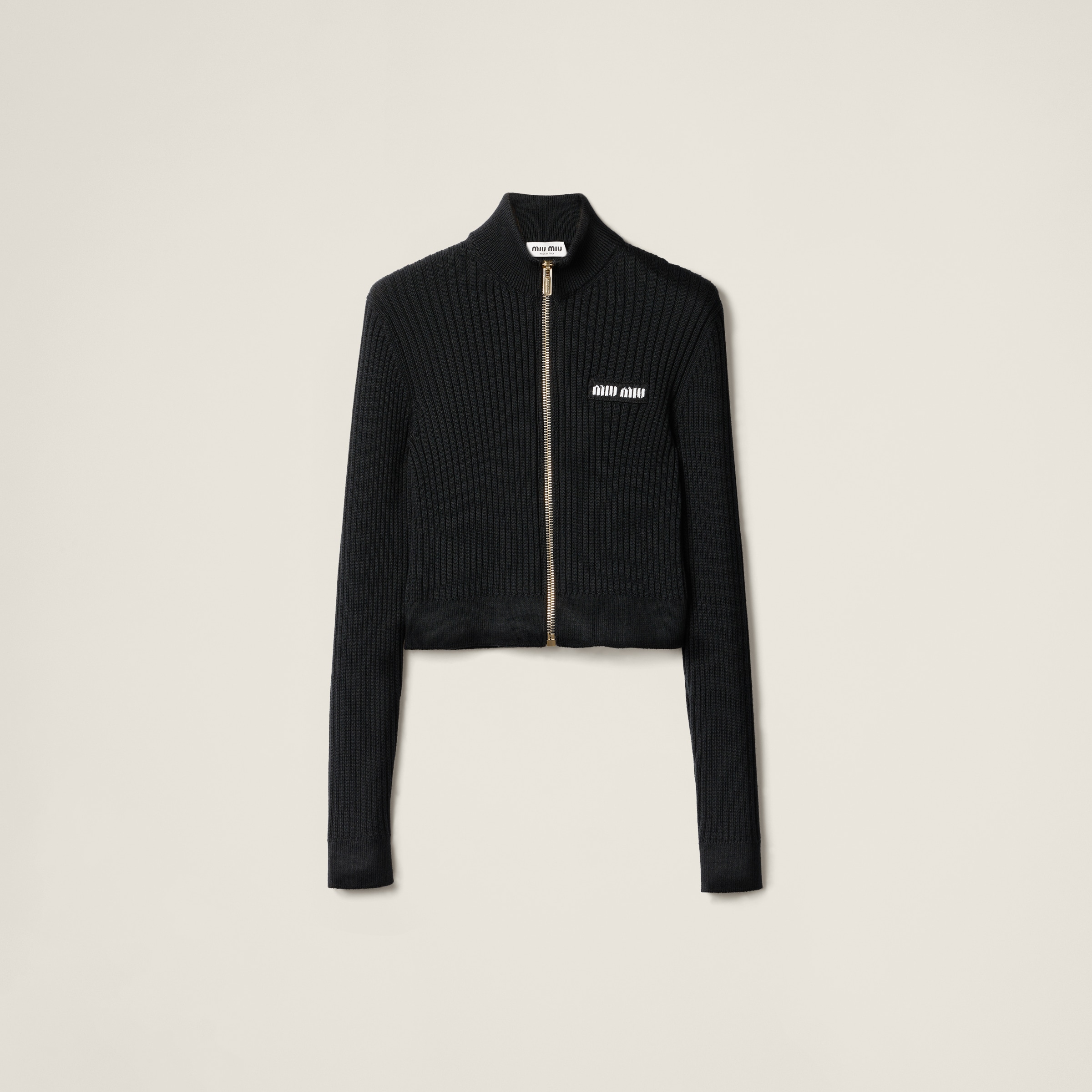 Wool knit cardigan