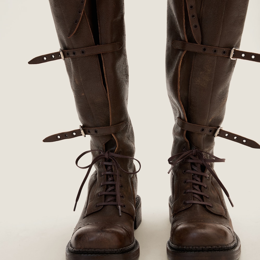 Leather boots