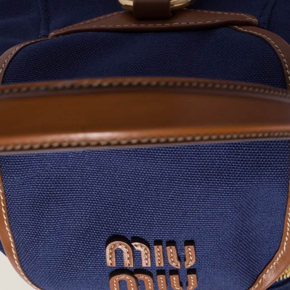 Canvas and leather backpack