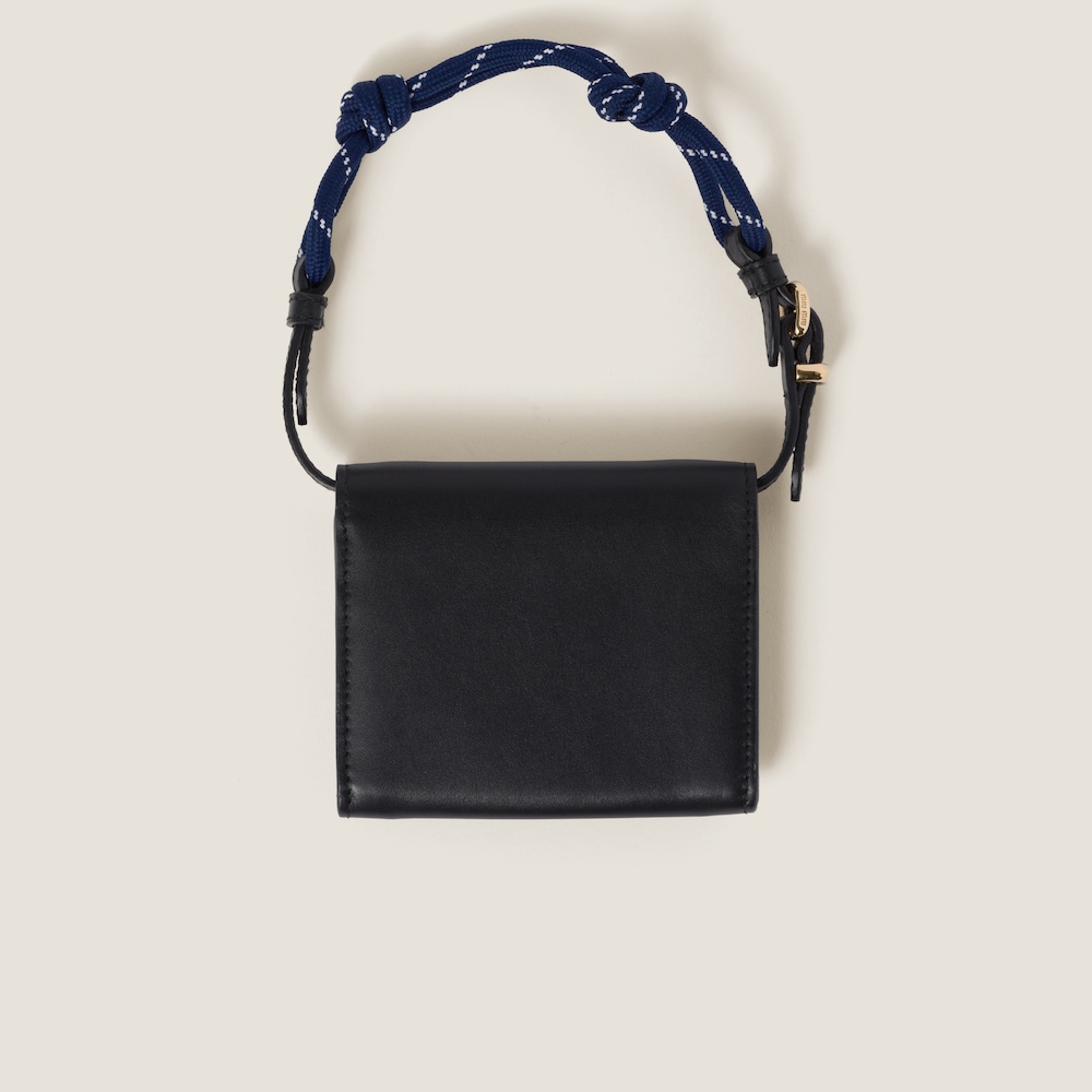 Leather shoulder wallet