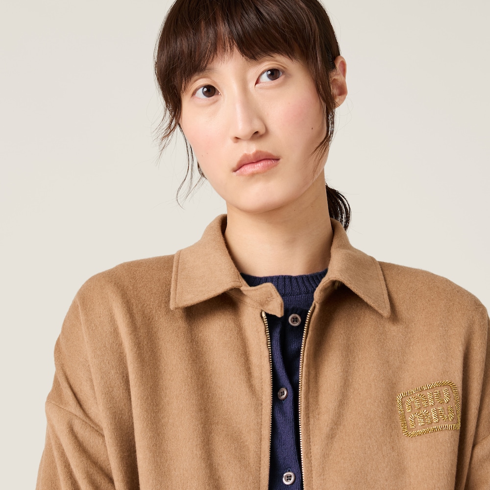 Camel-hair blouson