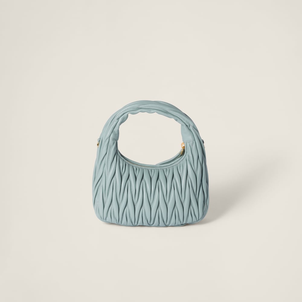 Wander matelassé nappa leather hobo bag