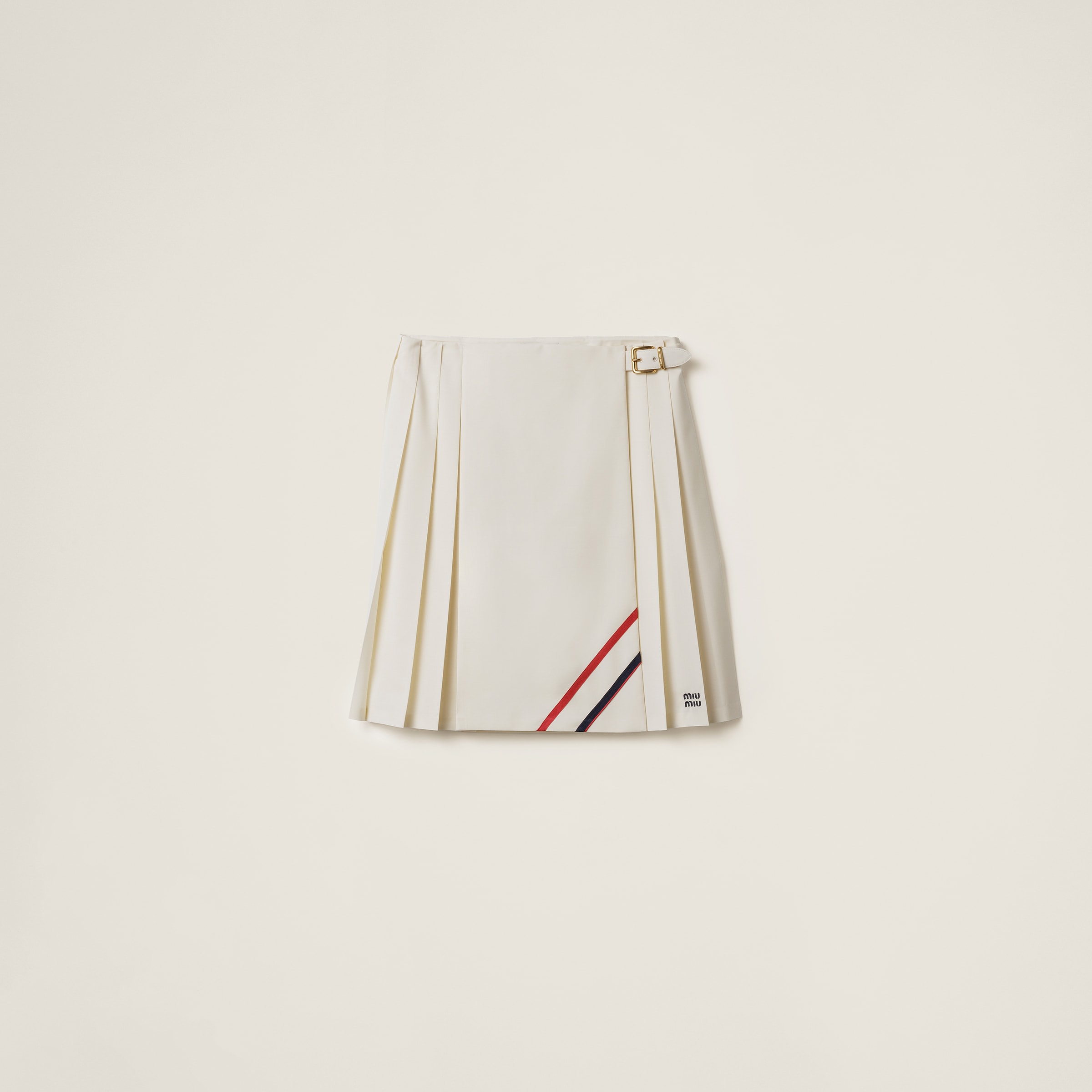 Pleated mohair fabric skirt