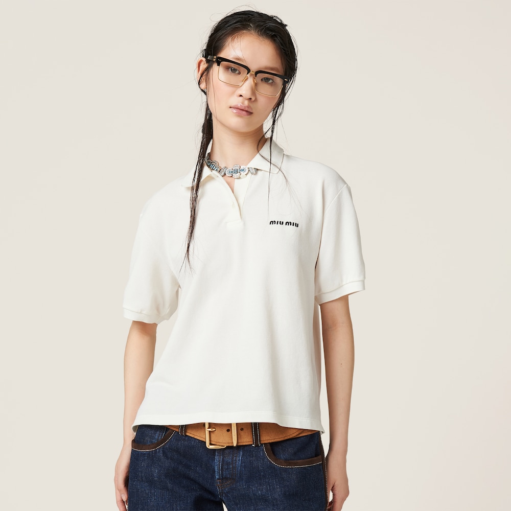 Cotton piqué polo shirt