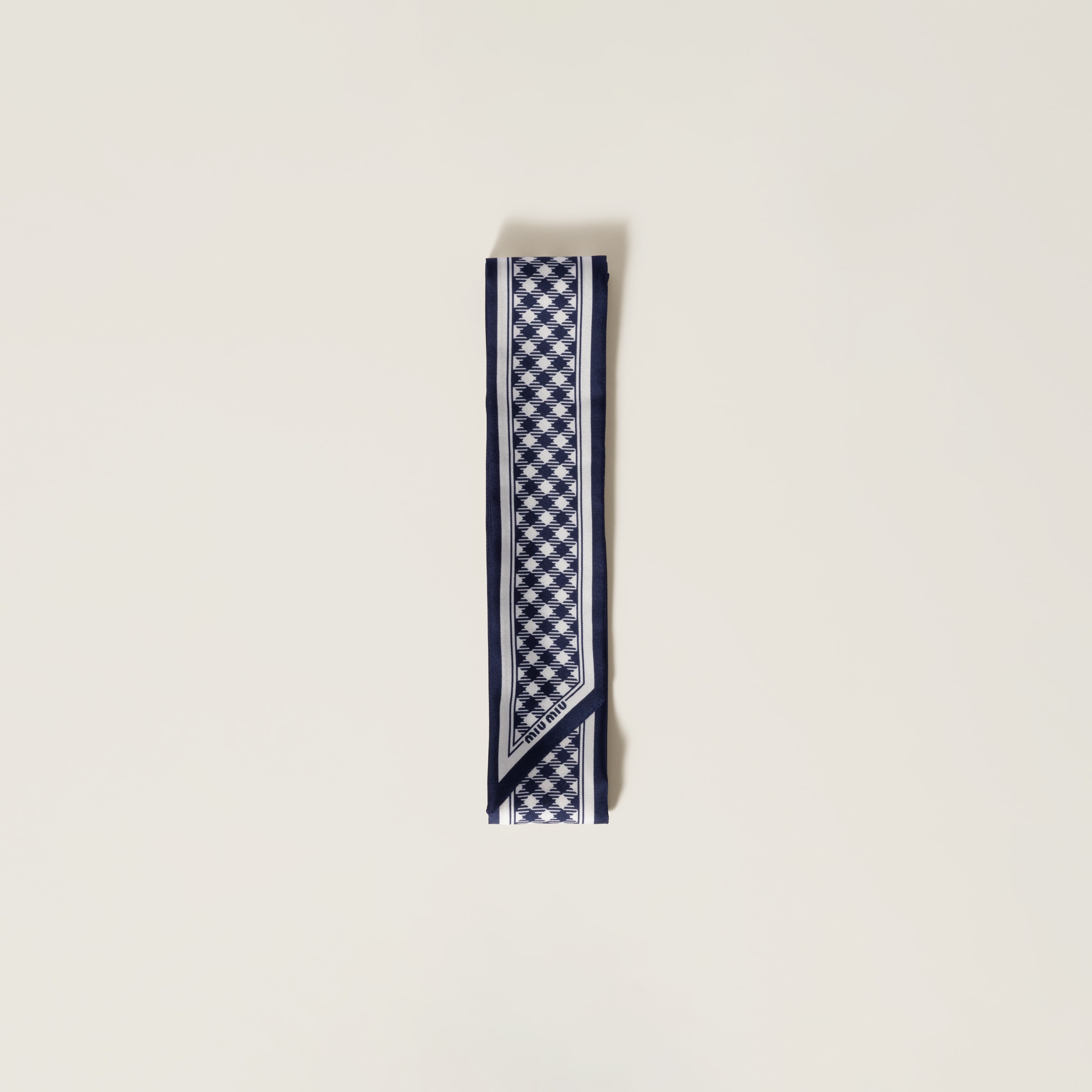 Printed silk twill scarf