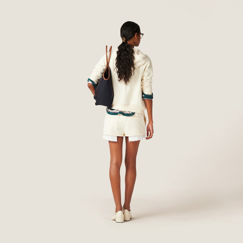 Cotton fleece shorts
