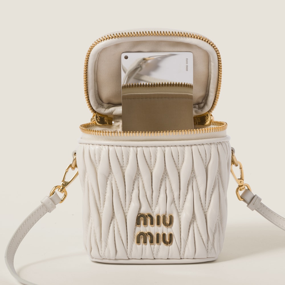 Matelassé nappa leather micro bag