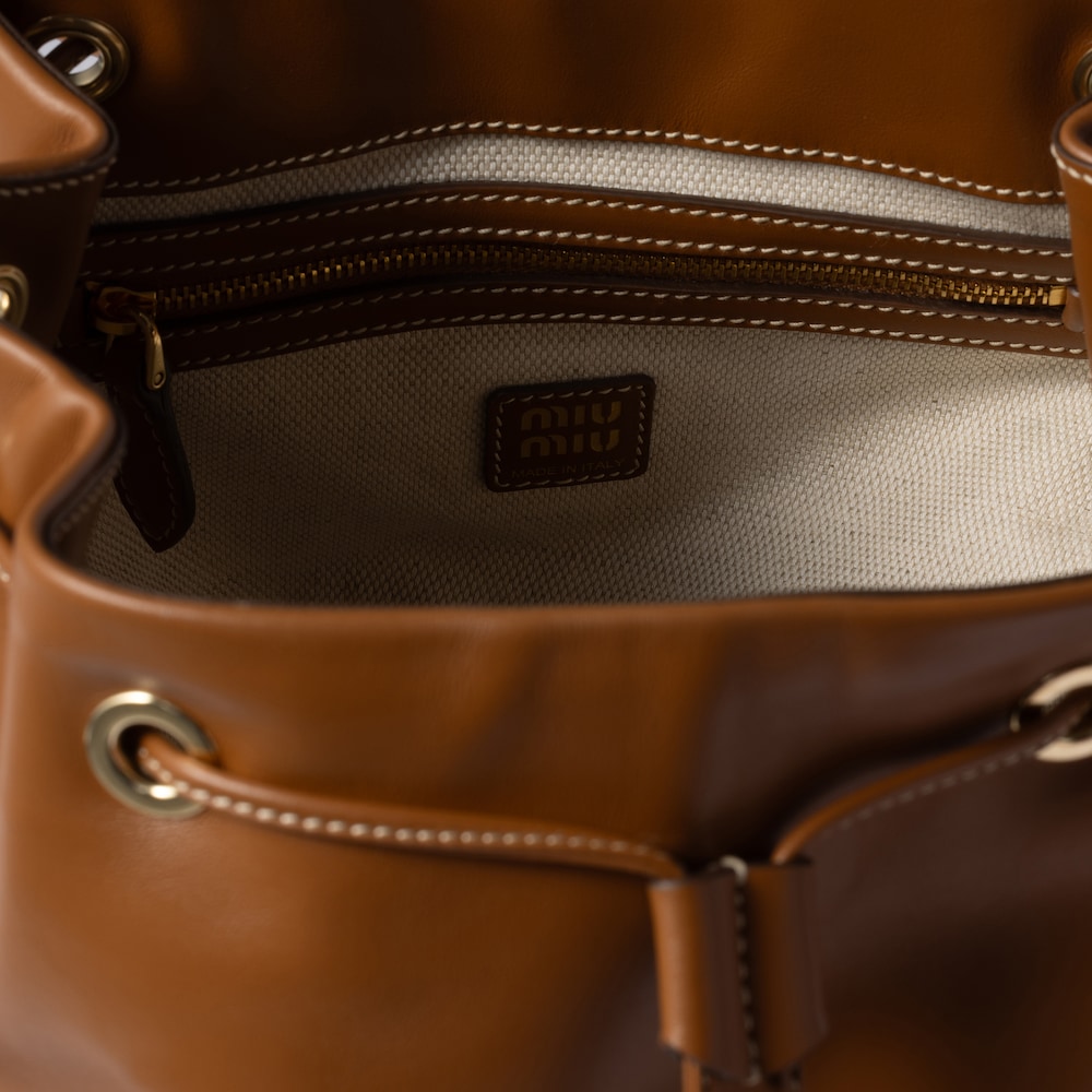 Leather backpack