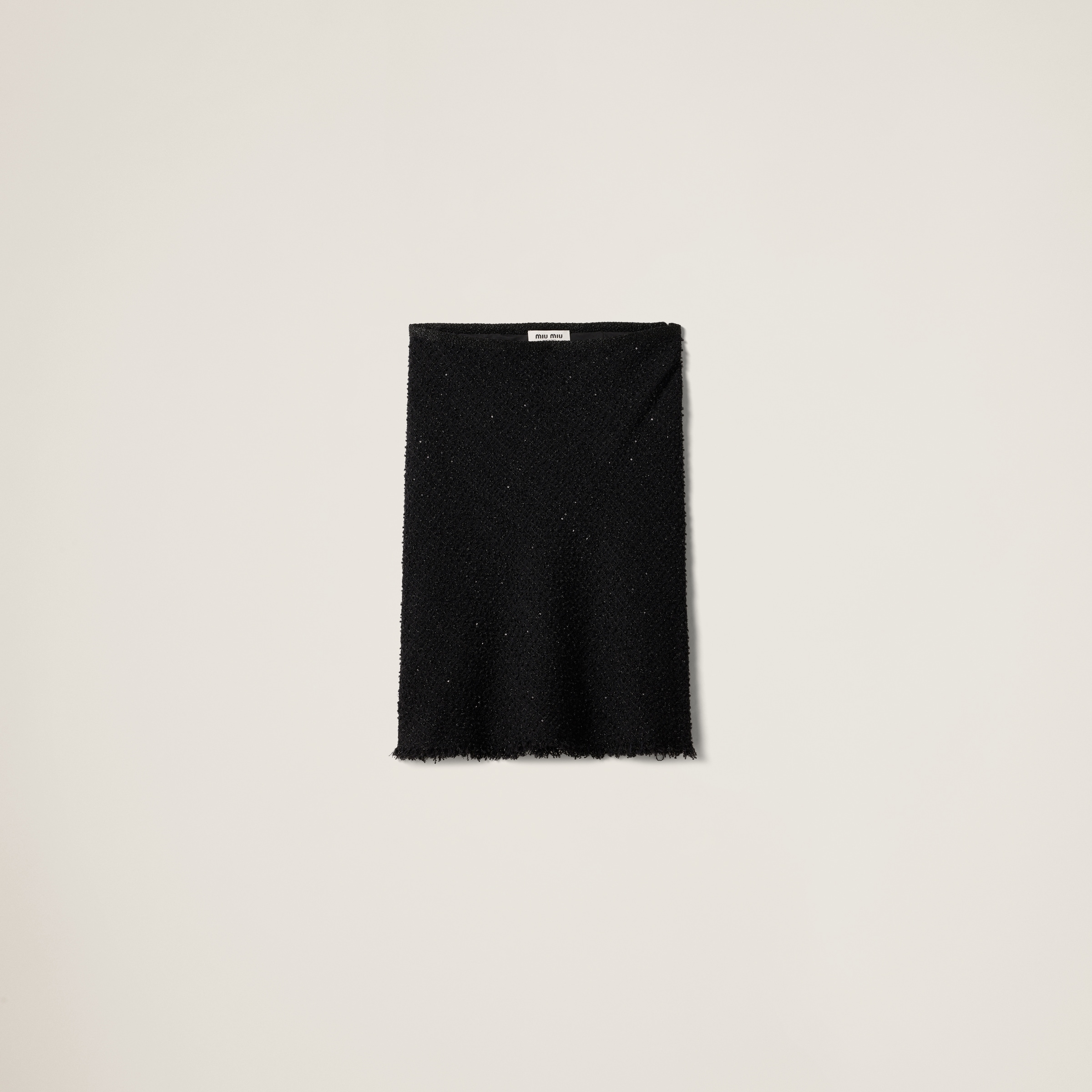 Lamé bouclé skirt