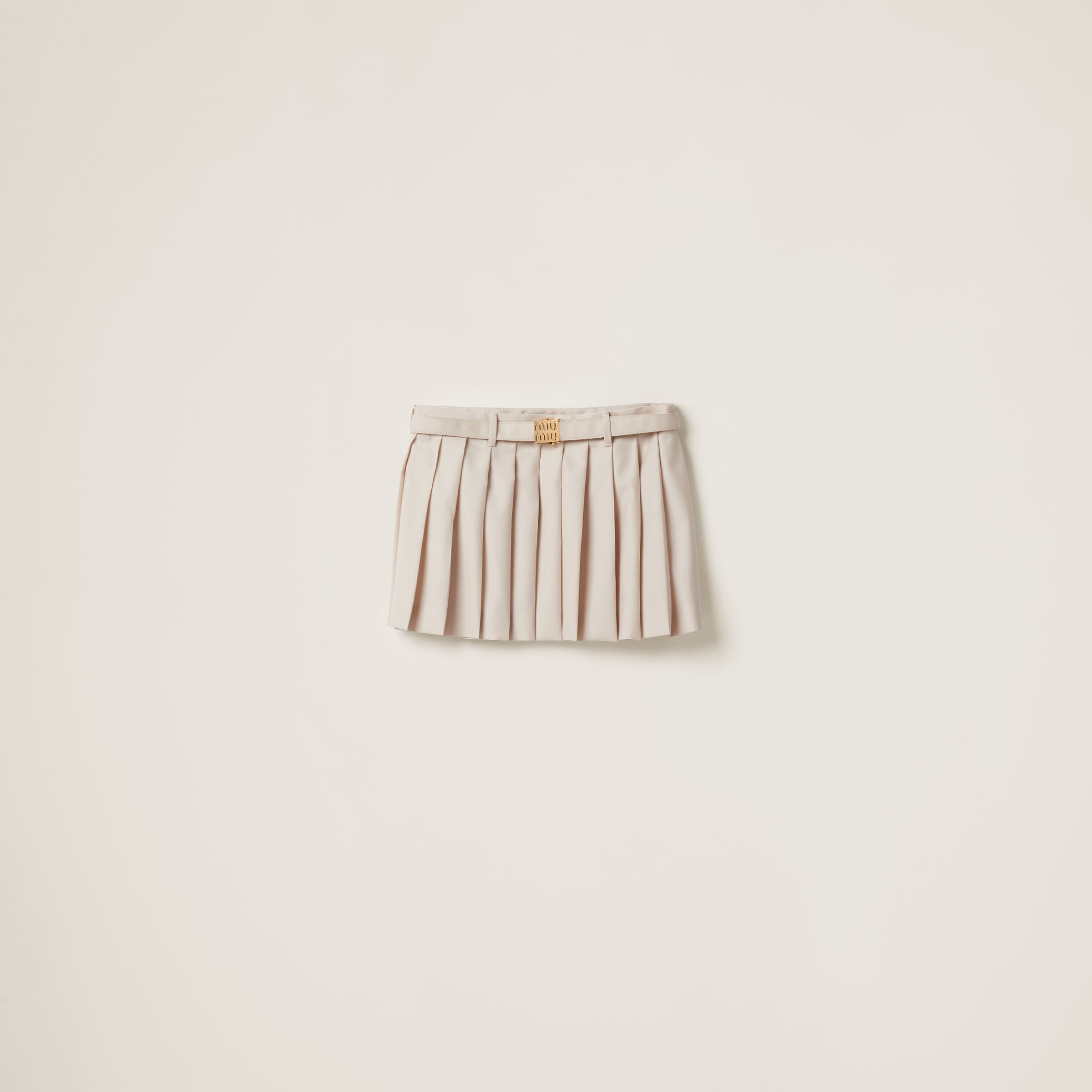 Pleated batavia miniskirt