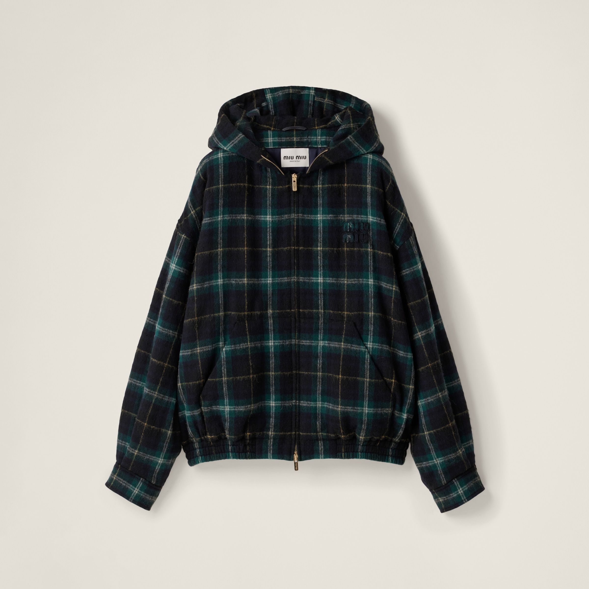 Plaid hoodie jacket