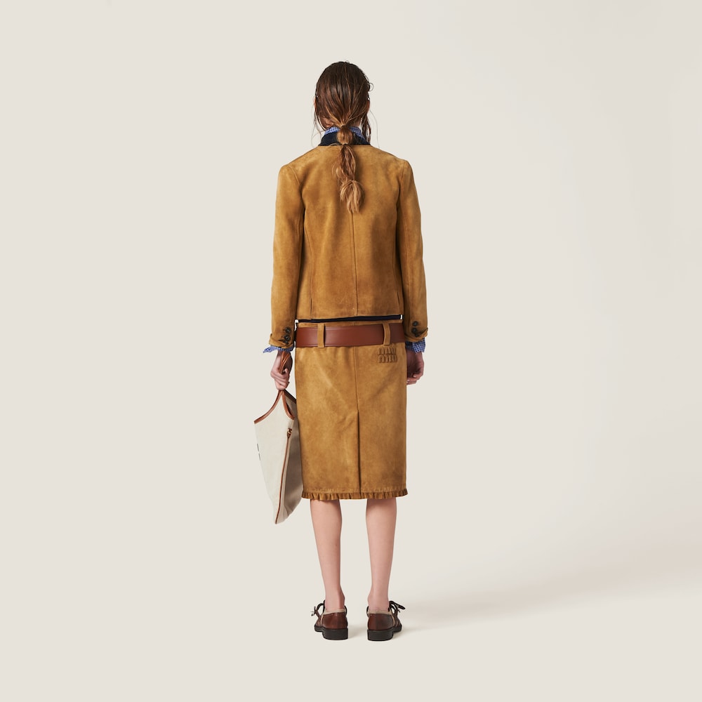 Suede skirt