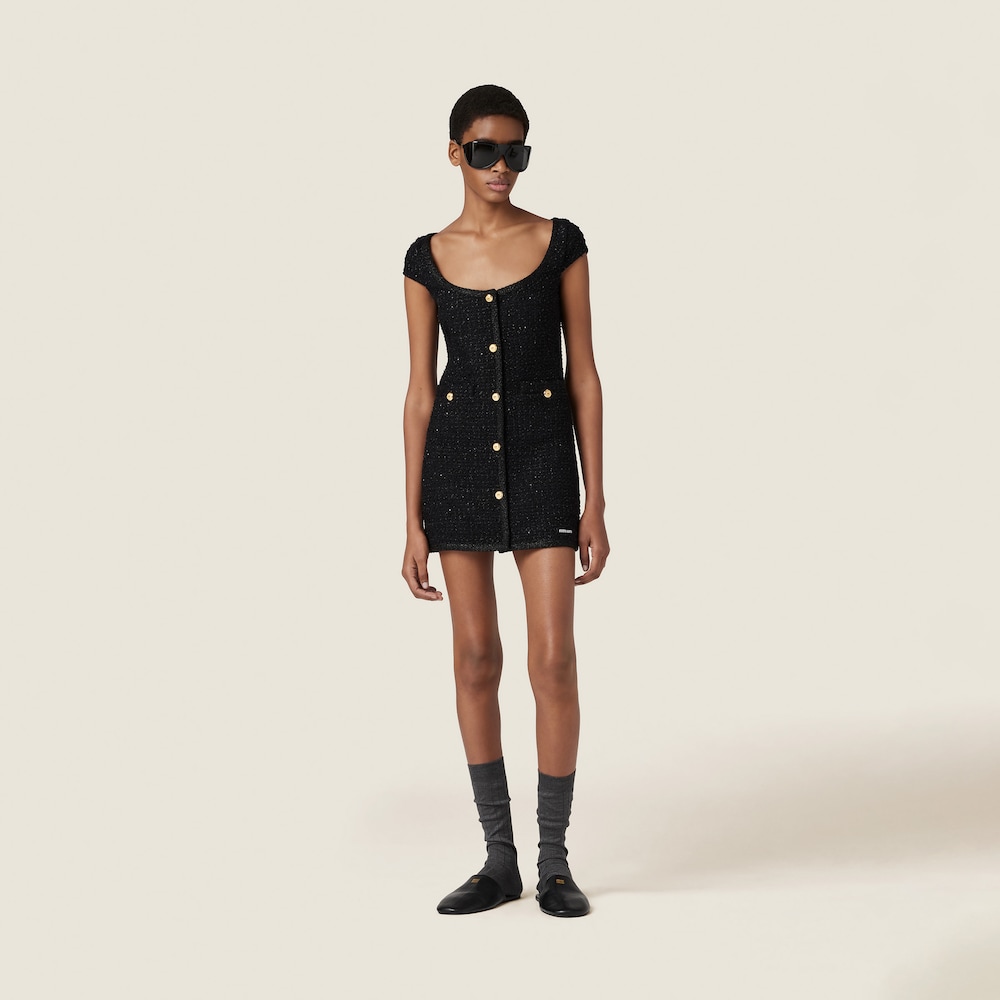 Lamé bouclé dress