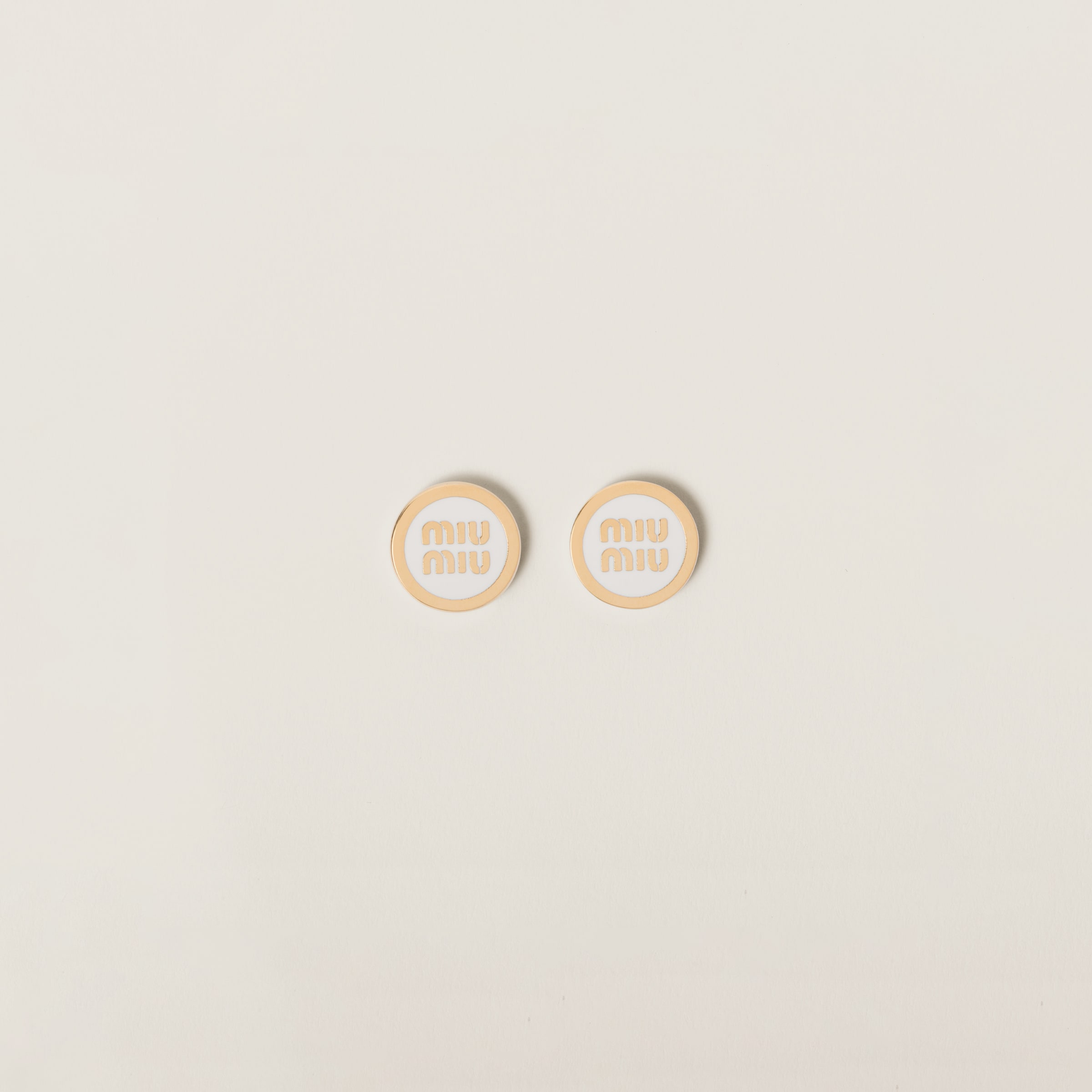 Enameled metal earrings
