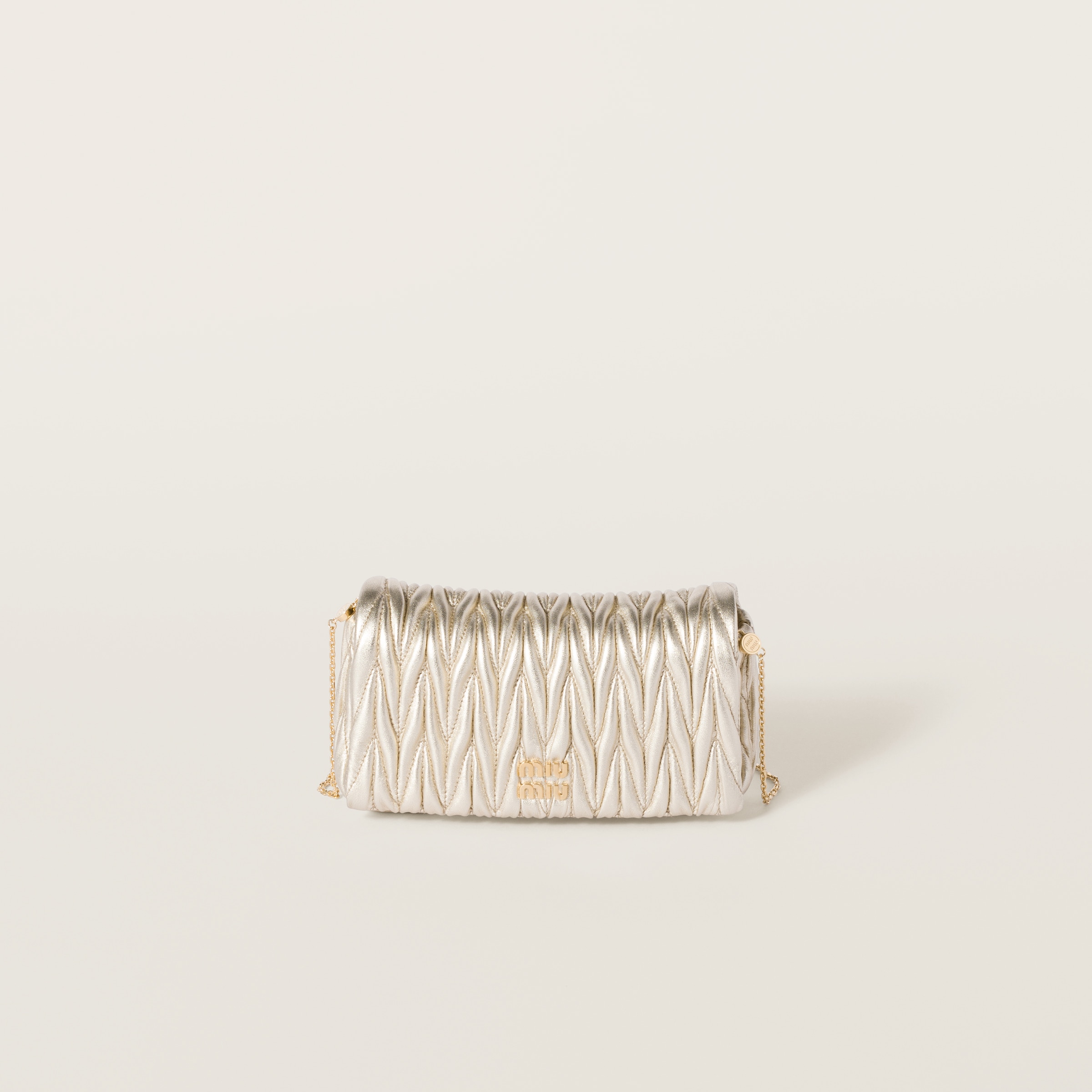 Matelassé nappa leather mini-bag