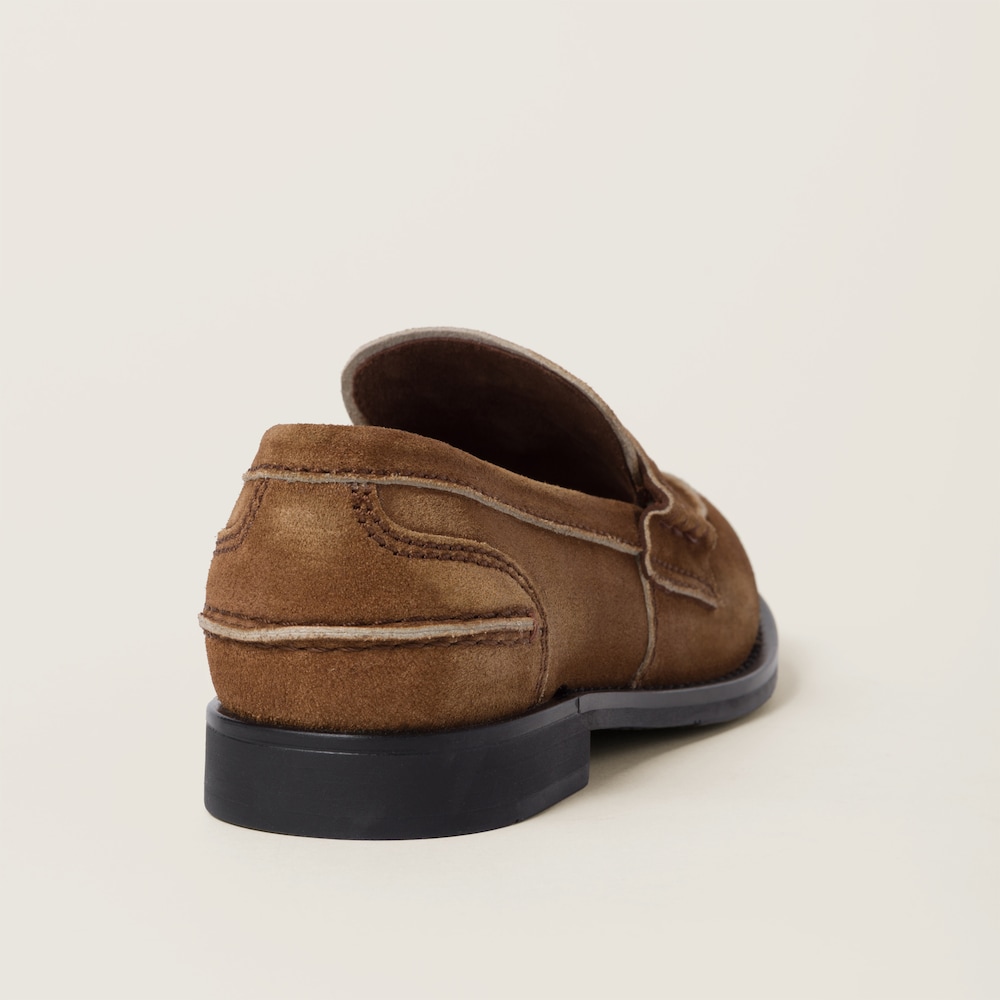 Faded suede loafers