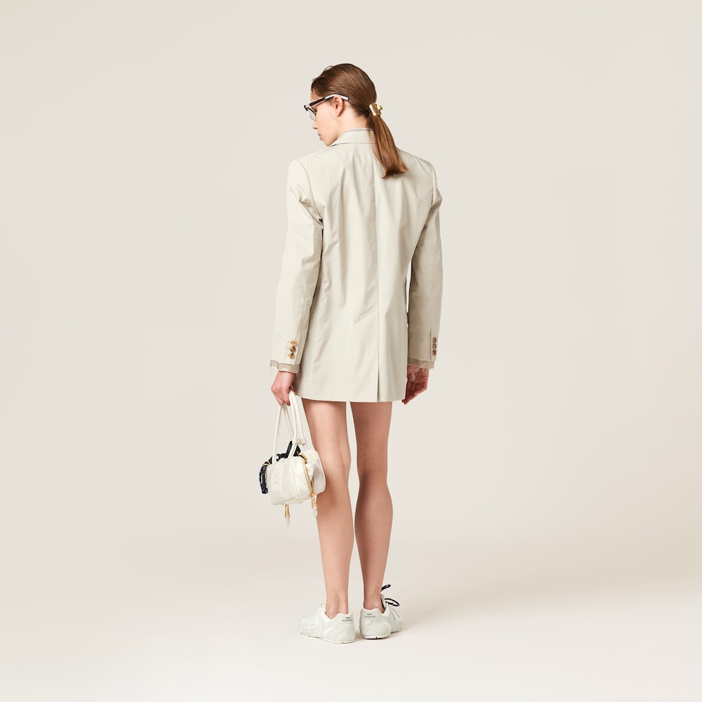 Single-breasted poplin jacket