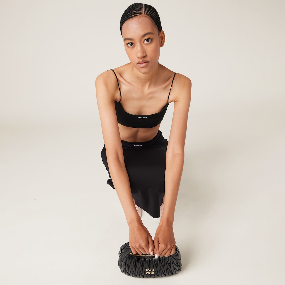 Stretch jersey skirt