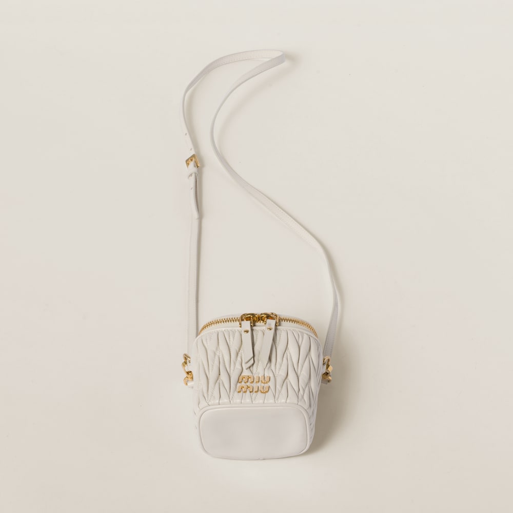 Matelassé nappa leather micro bag