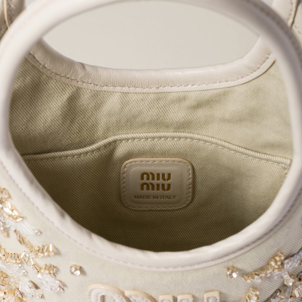IVY embroidered gabardine bag